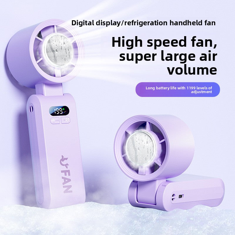Portable Semiconductor Cooling Fan with Ice Compress