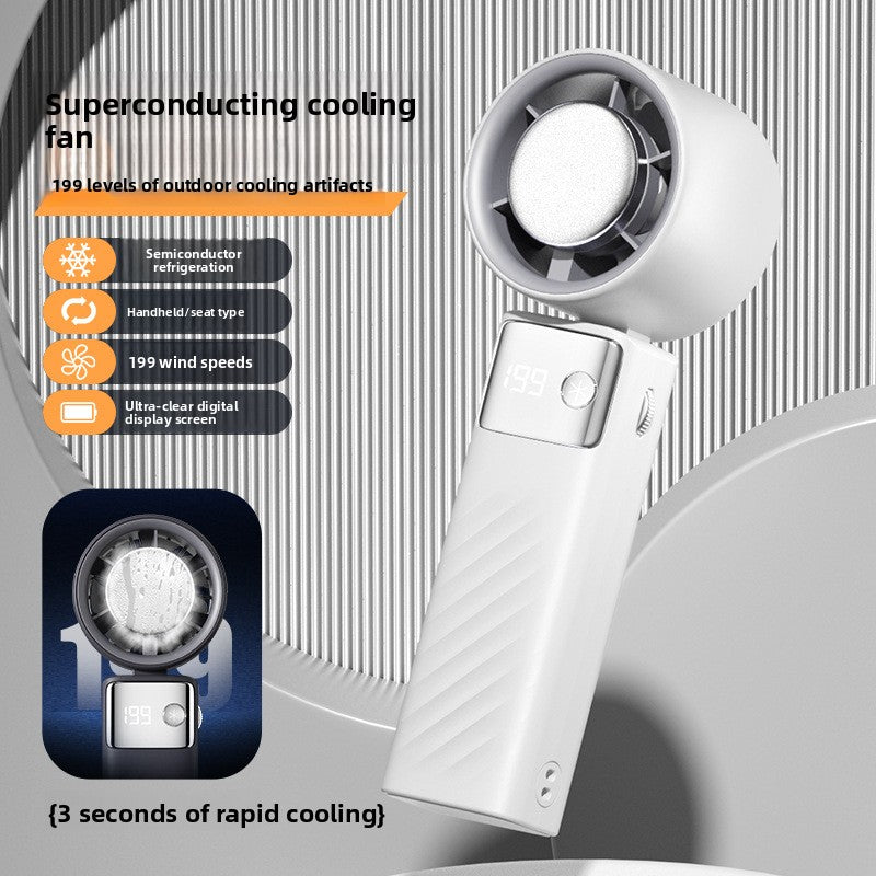 Portable Semiconductor Cooling Fan with Ice Compress