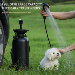 8L Black Pet Shower With Base