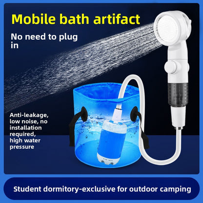 Portable Simple Self-Priming Shower Rechargeable