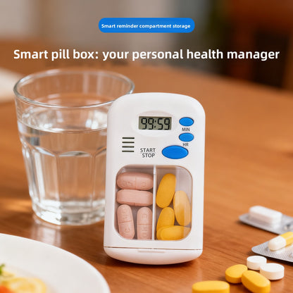 Portable Smart Pill Organizer with Timer