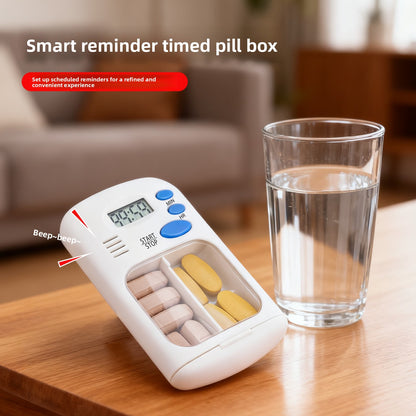 Portable Smart Pill Organizer with Timer
