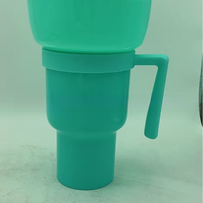 Portable Snack Drink Cup with Handle and Straw