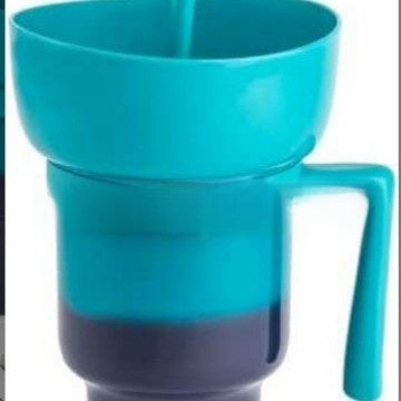 Portable Snack Drink Cup with Handle and Straw
