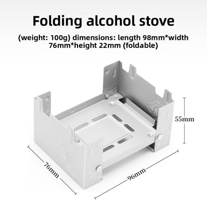 Portable solid alcohol stove