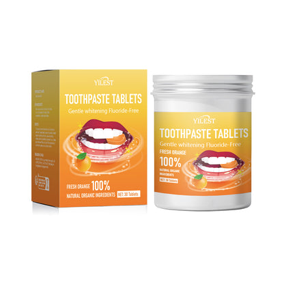 Portable solid toothpaste tablets
