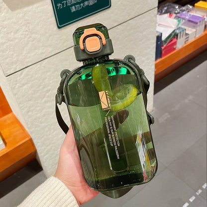 Portable Sports Water Bottle with Lanyard