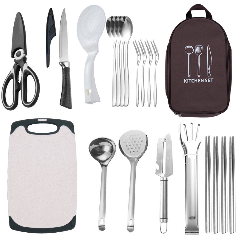 Portable Stainless Steel Outdoor Cutlery Set