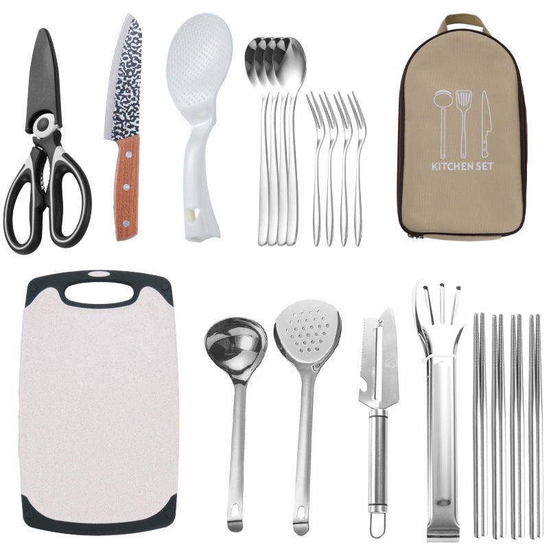 Portable Stainless Steel Outdoor Cutlery Set