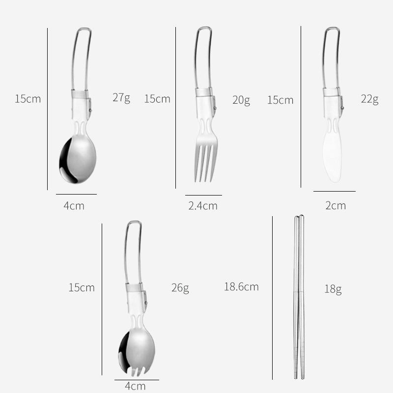 Portable Stainless Steel Outdoor Cutlery Set