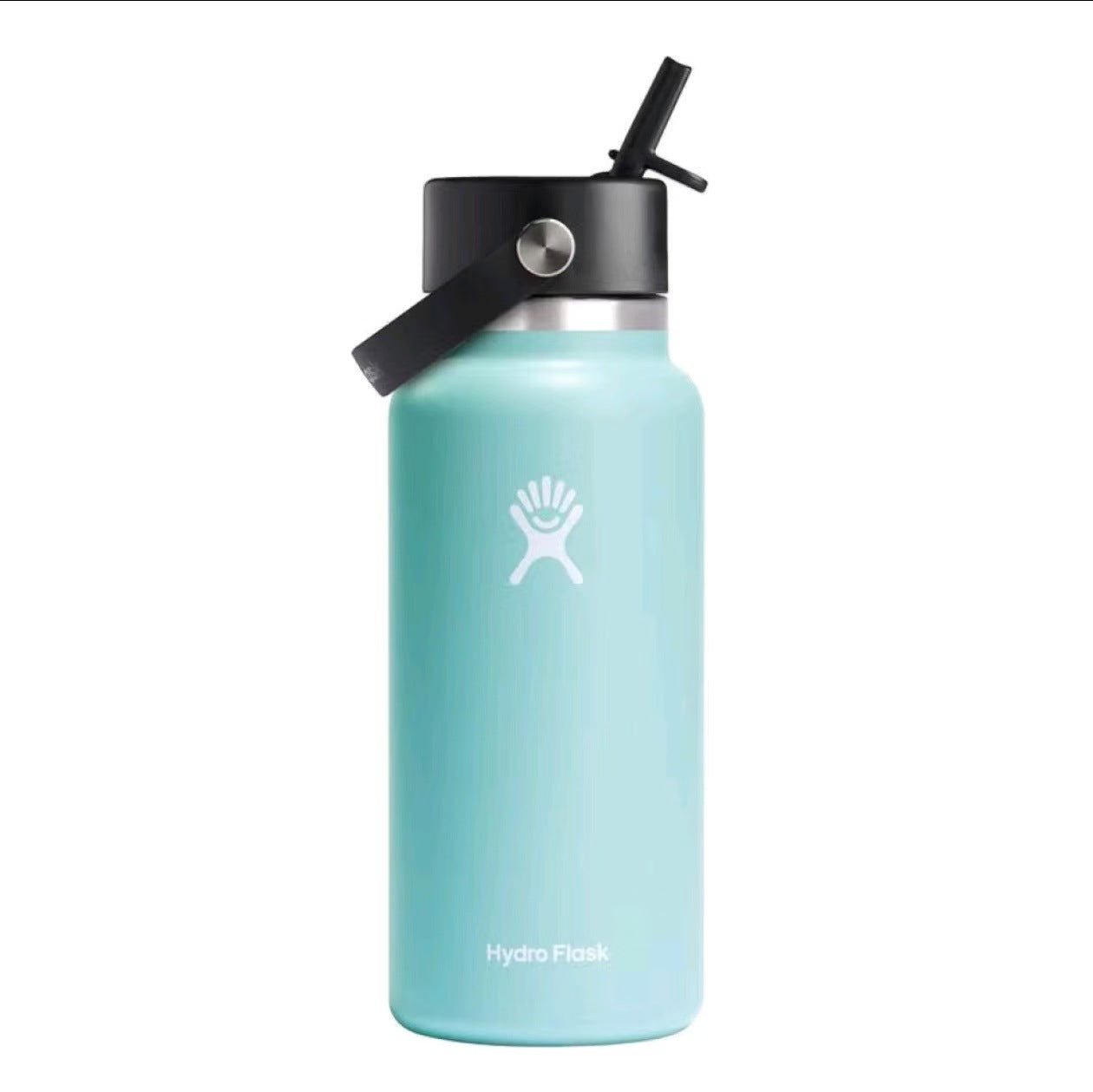 Portable Stainless Steel Thermos with Handle and Straw