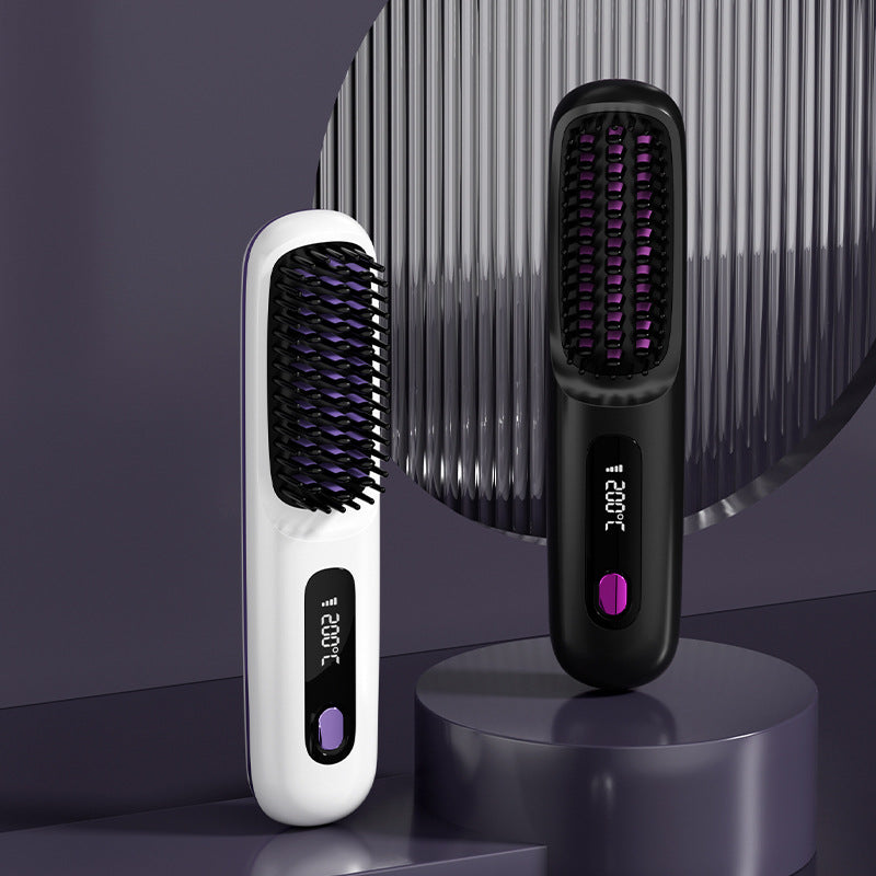 Portable straightening and curling comb
