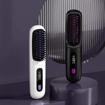Portable straightening and curling comb