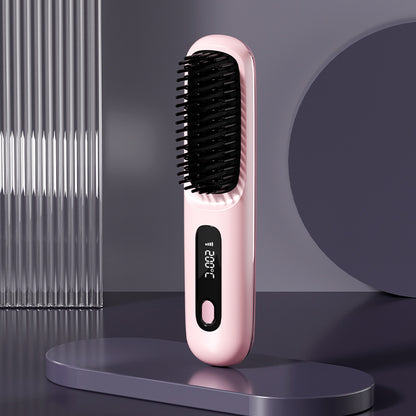 Portable straightening and curling comb