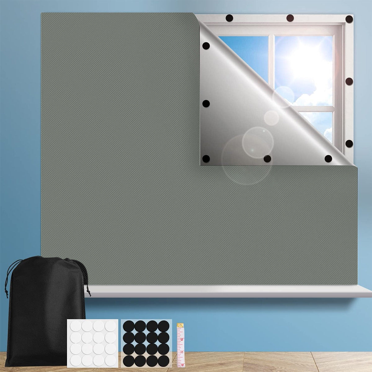 Portable Suction Cup Blackout Travel Curtain