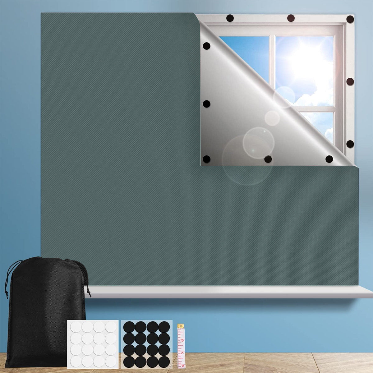 Portable Suction Cup Blackout Travel Curtain
