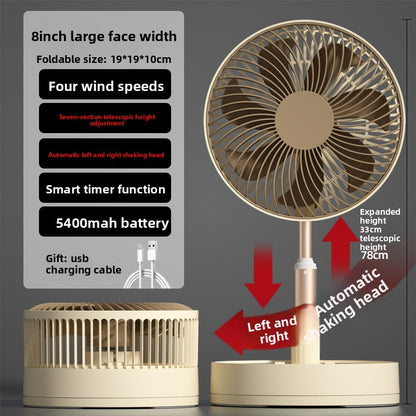 Portable Telescopic USB Rechargeable Desk Fan