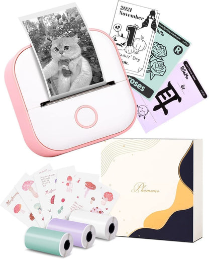 Portable Thermal Label Photo Printer