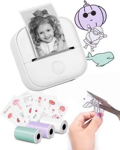 Portable Thermal Label Photo Printer