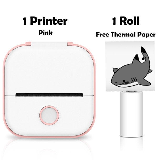 Portable Thermal Label Photo Printer