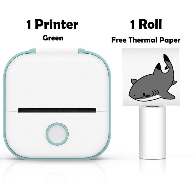 Portable Thermal Label Photo Printer
