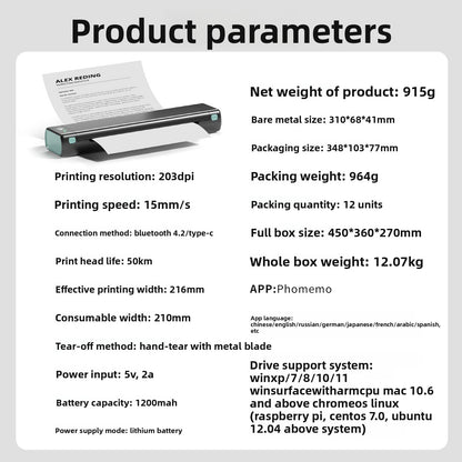 Portable Thermal Printer