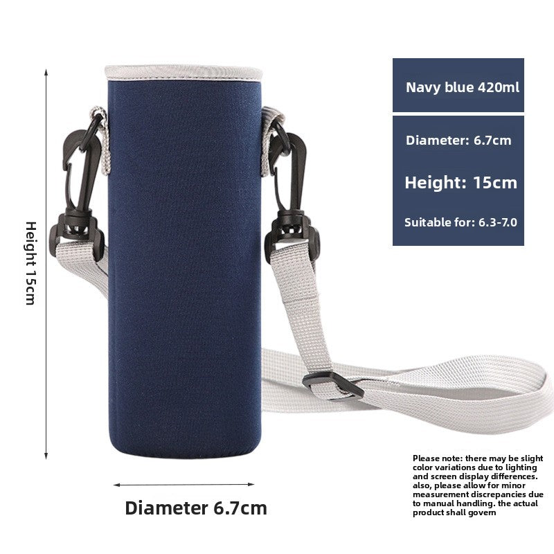 Portable thermos cup sleeve