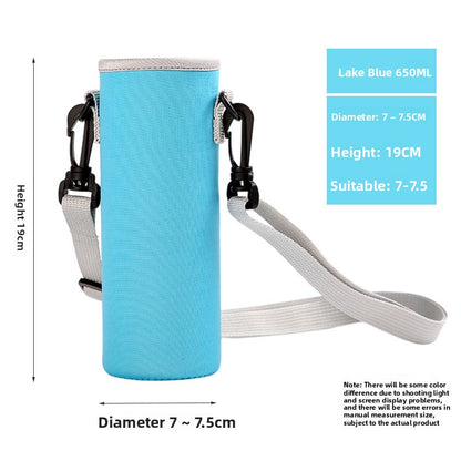 Portable thermos cup sleeve