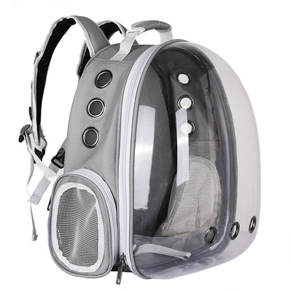Portable Transparent Pet Backpack with Side Door