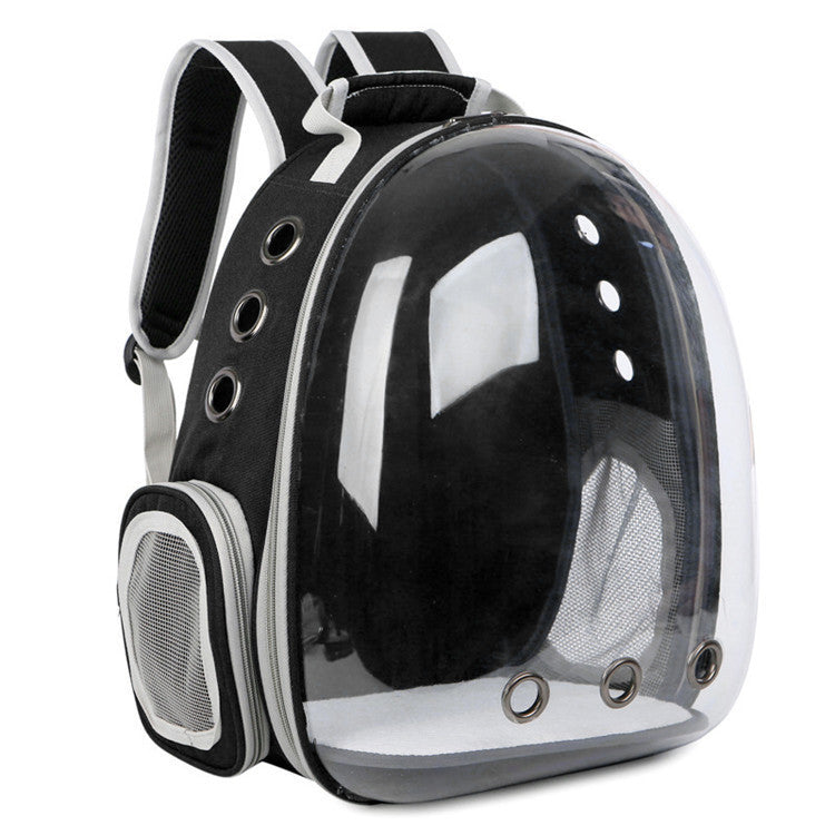 Portable Transparent Pet Backpack with Side Door
