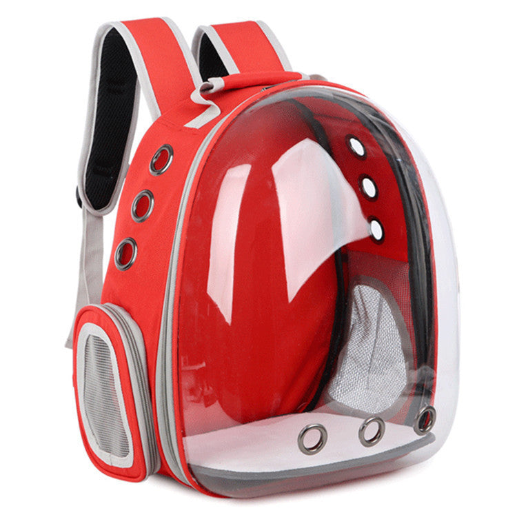 Portable Transparent Pet Backpack with Side Door