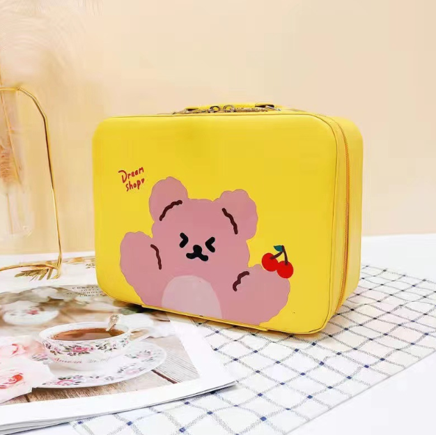 Portable travel makeup bag with large capacity