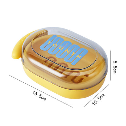 Portable Travel Soap Box with Lid Creative Soap Dish for Bathroom Dormitory