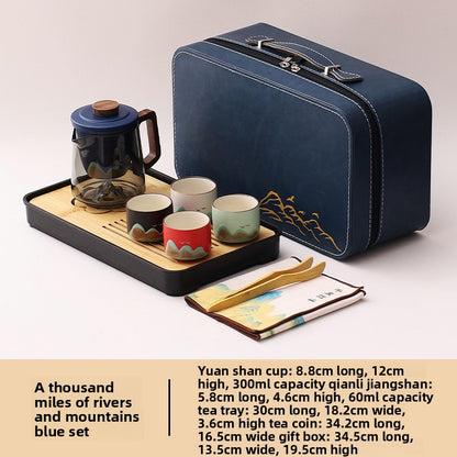 Portable Travel Tea Set with Traditional Design