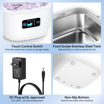 Portable Ultrasonic Cleaner with UV Sterilization