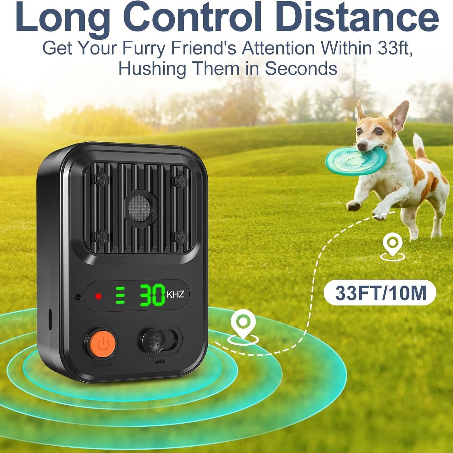 Portable Ultrasonic Dog Repeller with Color Screen
