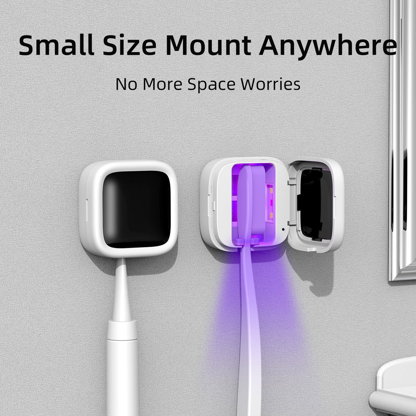 Portable ultraviolet toothbrush disinfector