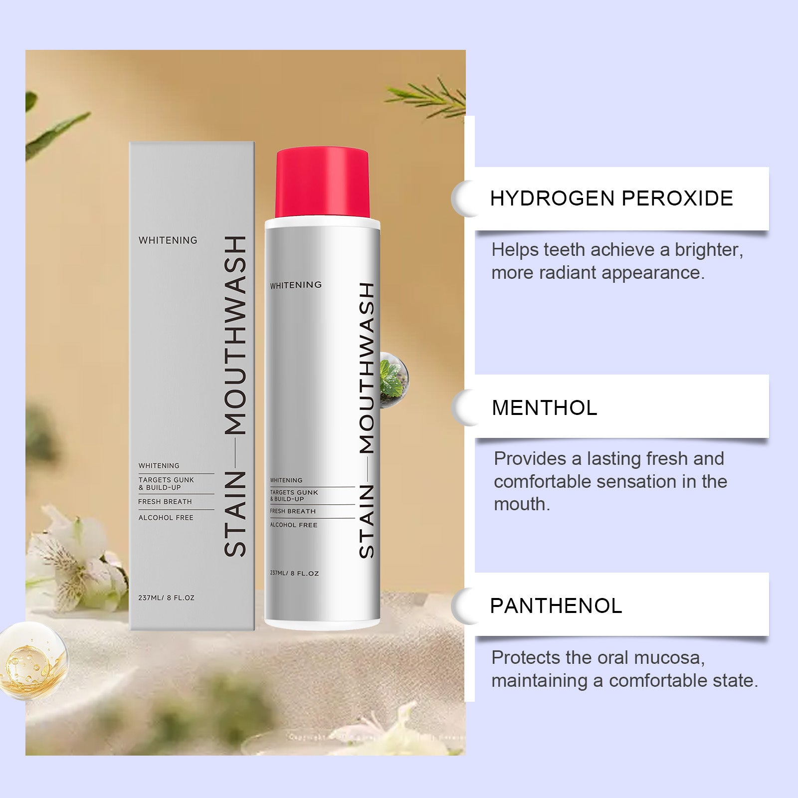 Portable Unscented Mouthwash