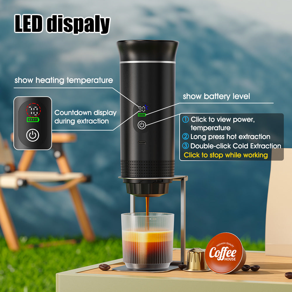 Portable USB Coffee Machine with Digital Display