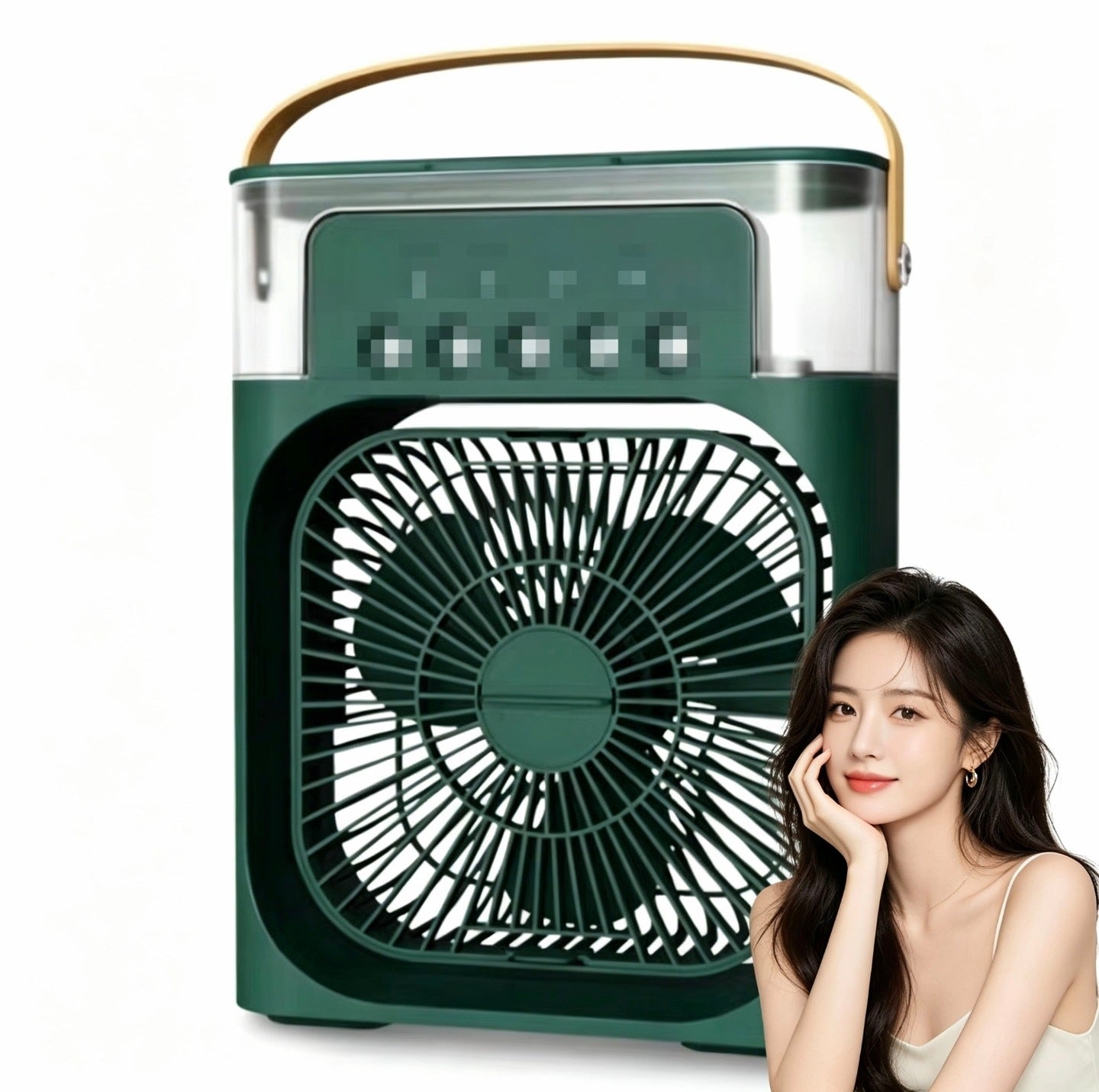 Portable USB Desk Fan with Humidifying Spray Function