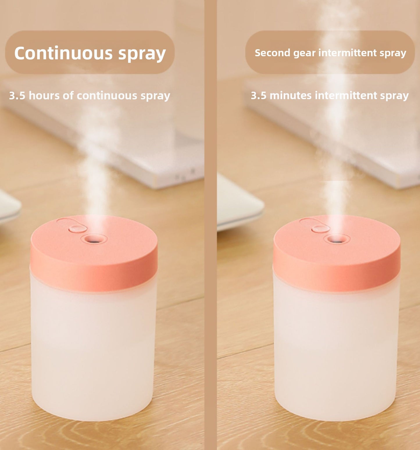 Portable USB Humidifier with Night Light