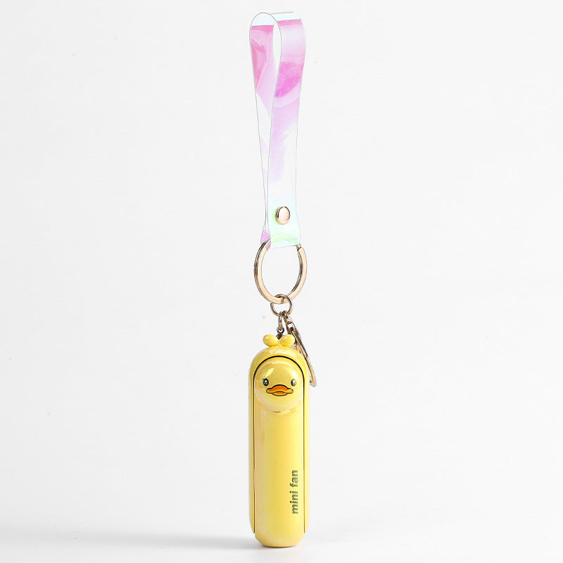 Portable USB Keychain Fan with Flashlight