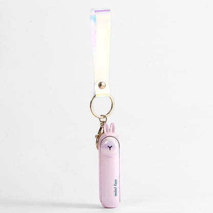 Portable USB Keychain Fan with Flashlight