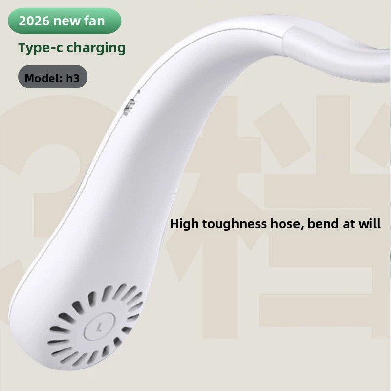 Portable USB Neck Fan with Bladeless Cooling Technology
