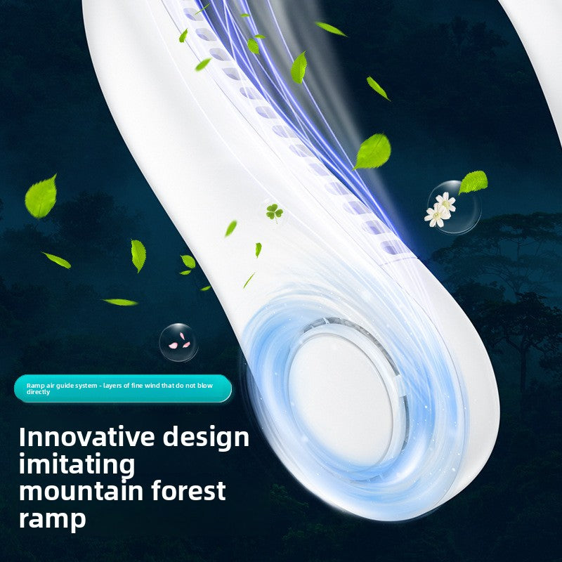 Portable USB Neck Fan with Bladeless Cooling Technology