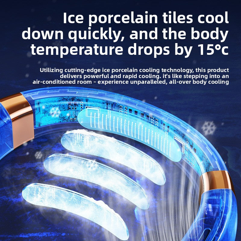 Portable USB Neck Fan with Silent Bladeless Design