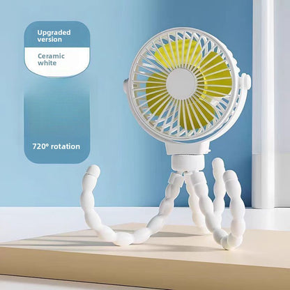 Portable USB Octopus Clip Fan with Light