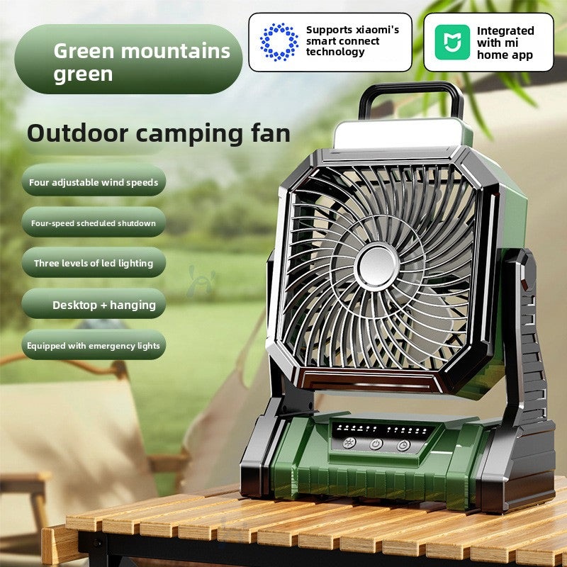 Portable USB Rechargeable Camping Fan with Light