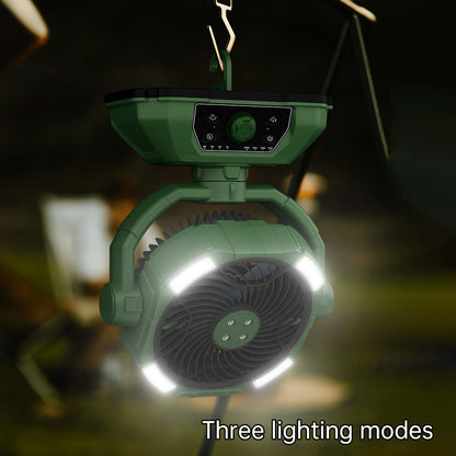 Portable USB Rechargeable Camping Fan with Misting Function