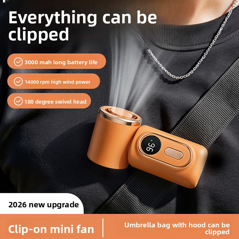 Portable USB Rechargeable Clip Fan with Adjustable Speed